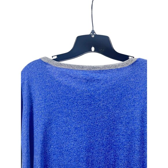 Majestic Mens Blue Gray Raglan T-Shirt 5XL Cotton Blend Short Sleeve Casual - Picture 4 of 7